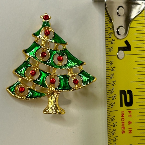 Christmas Tree brooch, great gift idea, stocking stuffer - Picture 3 of 4